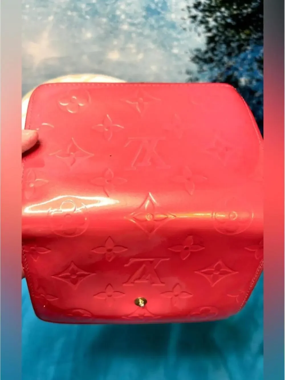 Louis Vuitton Bifold Vernis Pink French Wallet with KISS Lock Clasp VGC